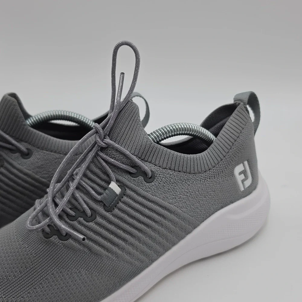 FootJoy Flex Golf Shoes Womens 8.5 Grey Excellent Spikeless Knit 95359